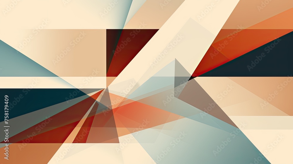 Poster geometric background in graphic design style with clear lines and geometric elements