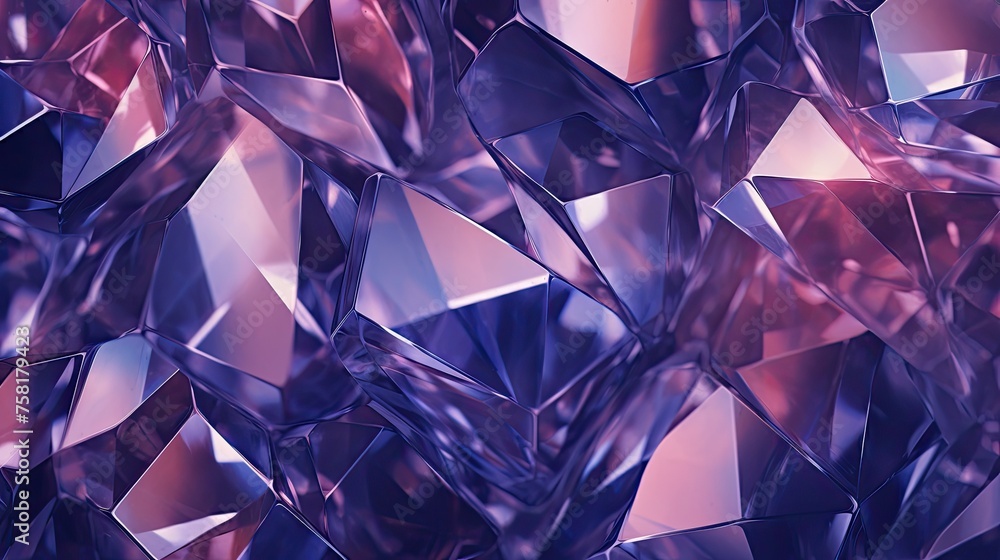 Poster crystal style geometric background using geometric shapes and reflections