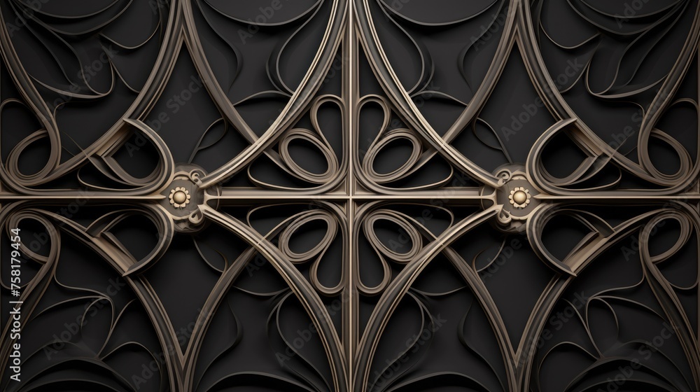 Aufkleber geometric background in the style of gothic architecture with ornaments and arches