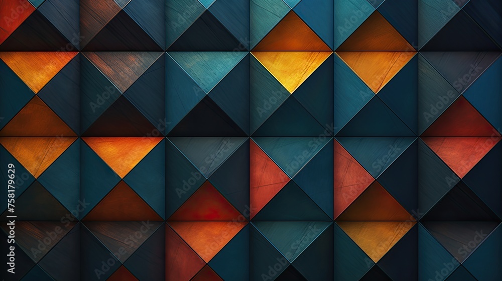 Poster geometric background with diamond grid patterns