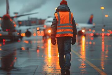 Transport worker at the airport