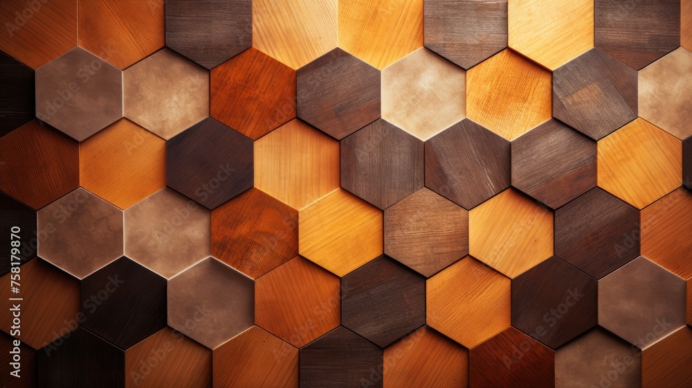 Aufkleber geometric background with hexagon patterns