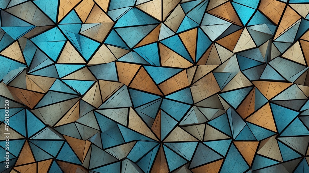 Poster geometric background with mosaic patterns