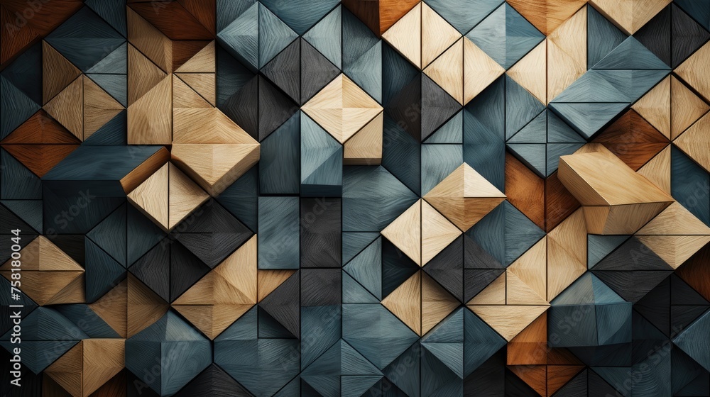 Aufkleber geometric background with mosaic patterns