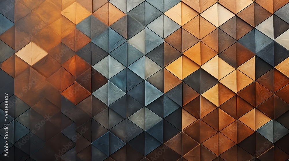 Poster geometric background with mosaic patterns
