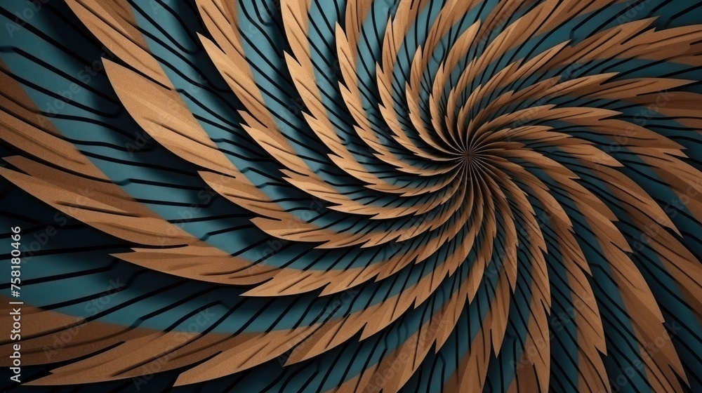 Poster geometric background with spiral patterns