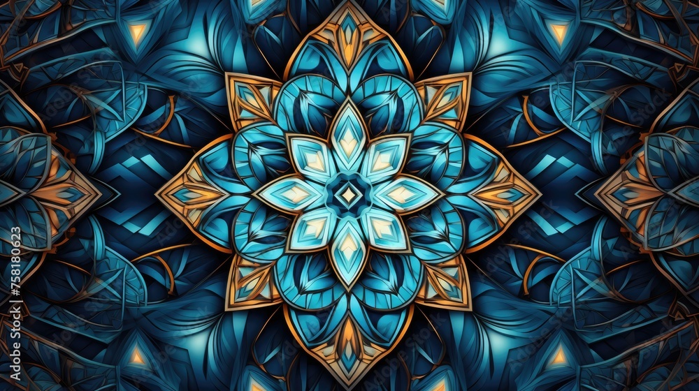 Aufkleber geometric background with symmetrical patterns