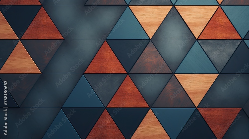 Poster geometric background with triangle shaped elements