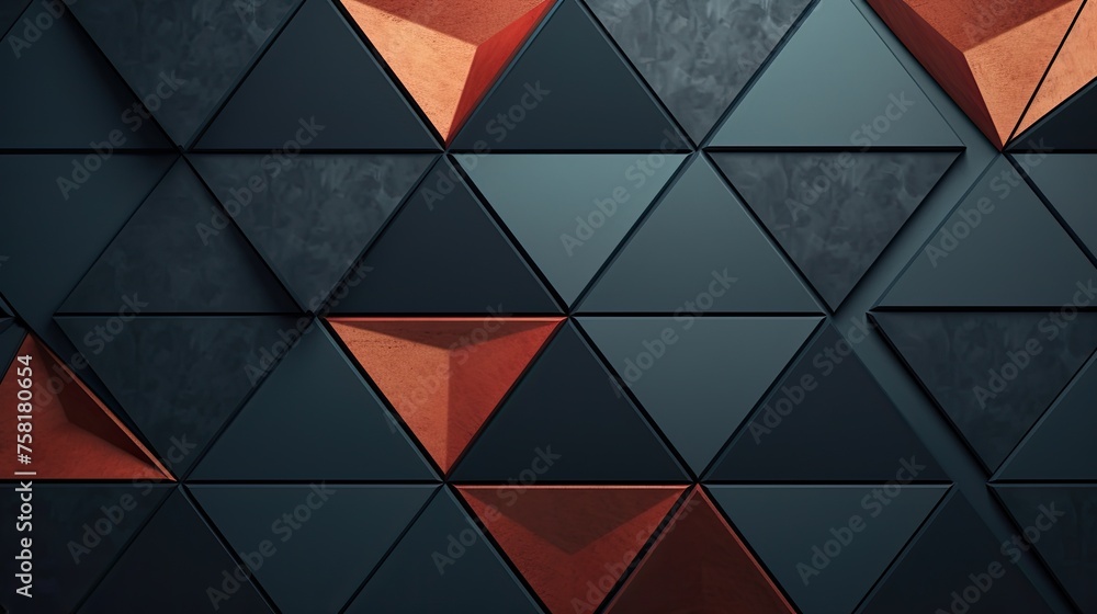 Poster geometric background with triangle shaped elements