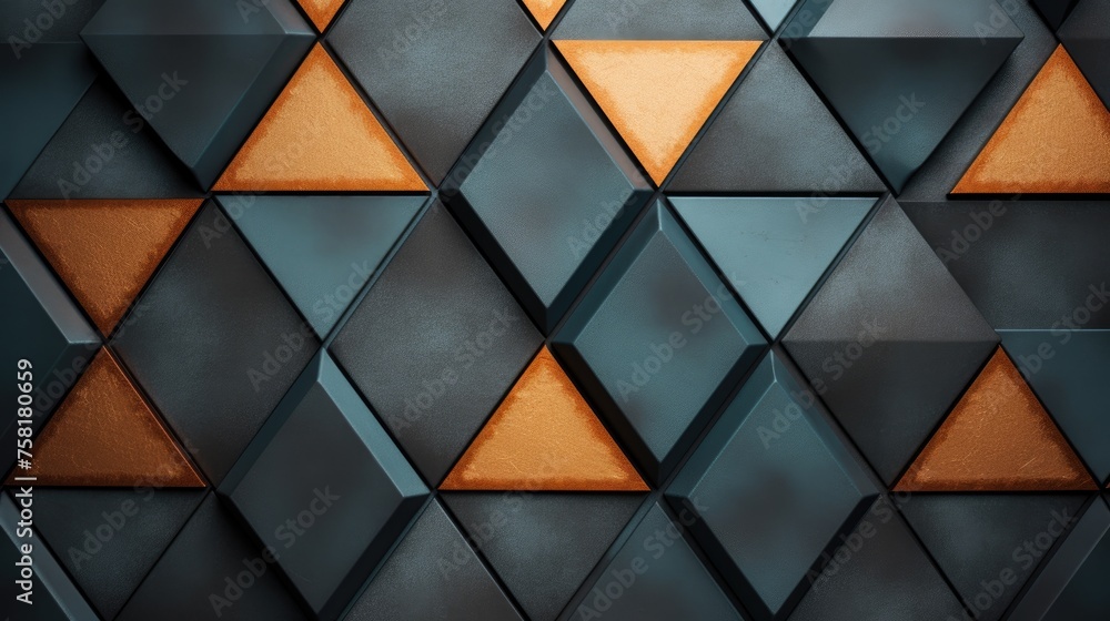 Poster geometric background with triangle shaped elements