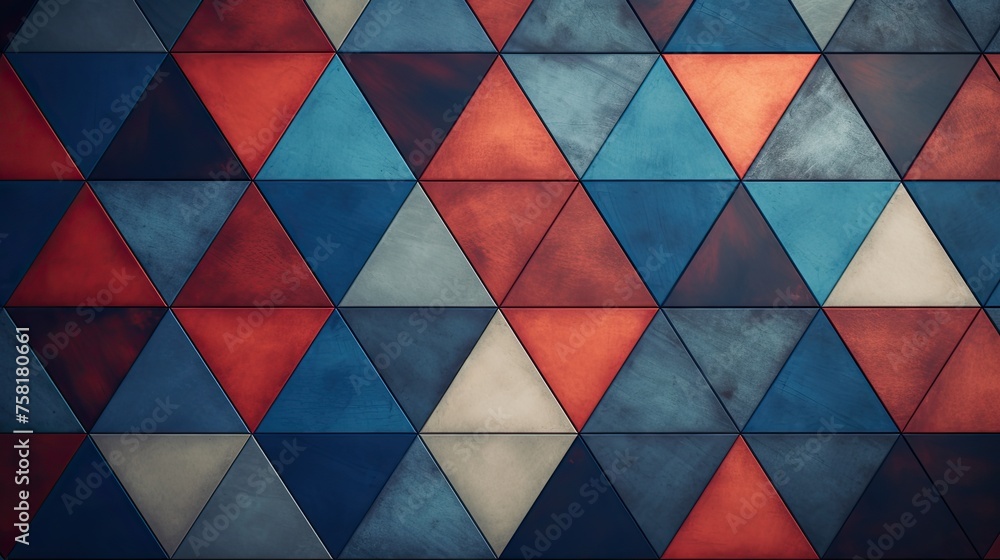 Poster geometric background with triangle shaped elements