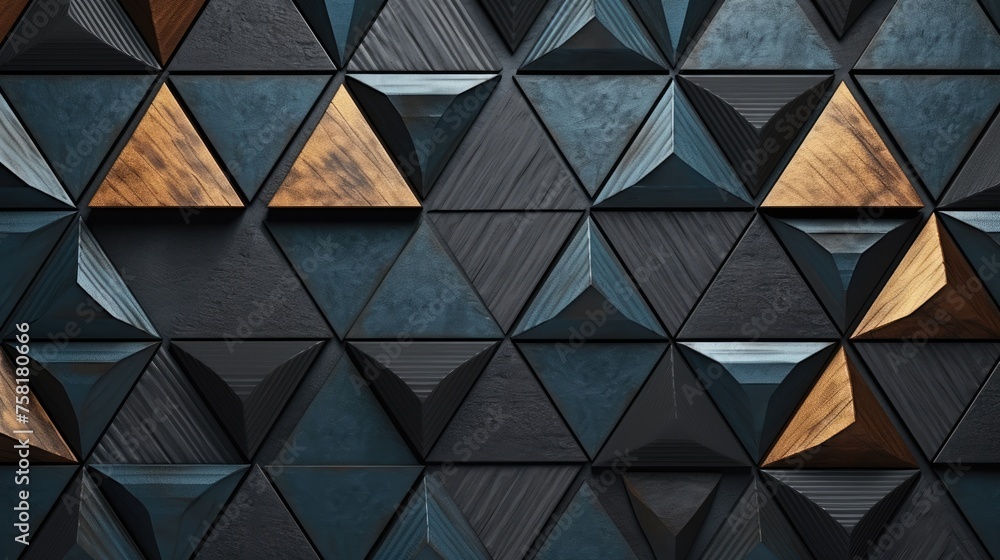 Poster geometric background with triangle shaped elements