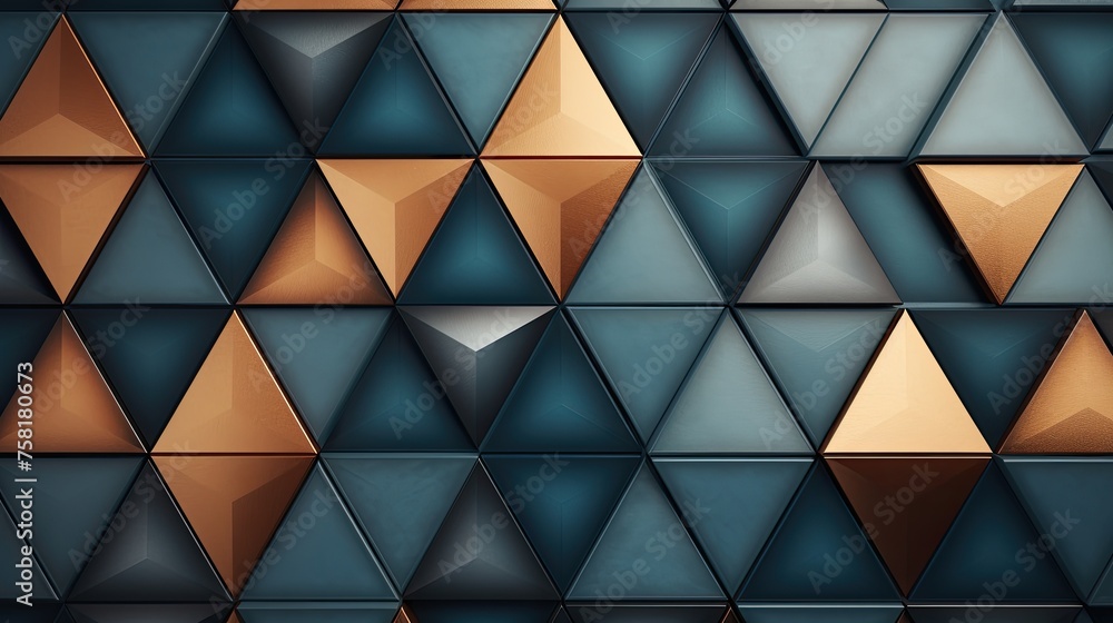 Poster geometric background with triangle shaped elements