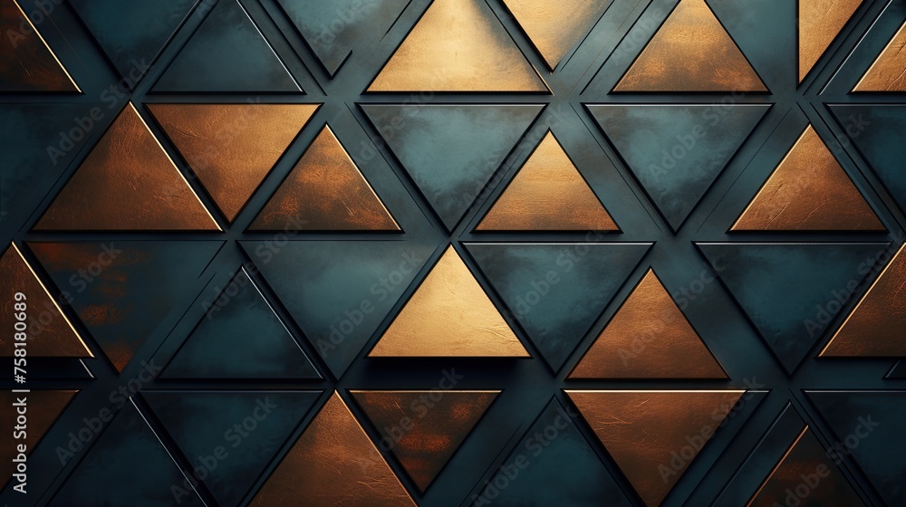 Poster geometric background with triangle shaped elements