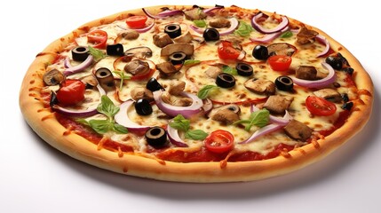 Delicious Vegetarian Pizza with Champignon

