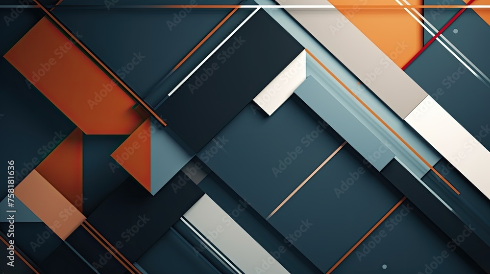 Poster abstract geometric background with intersecting lines and shapes
