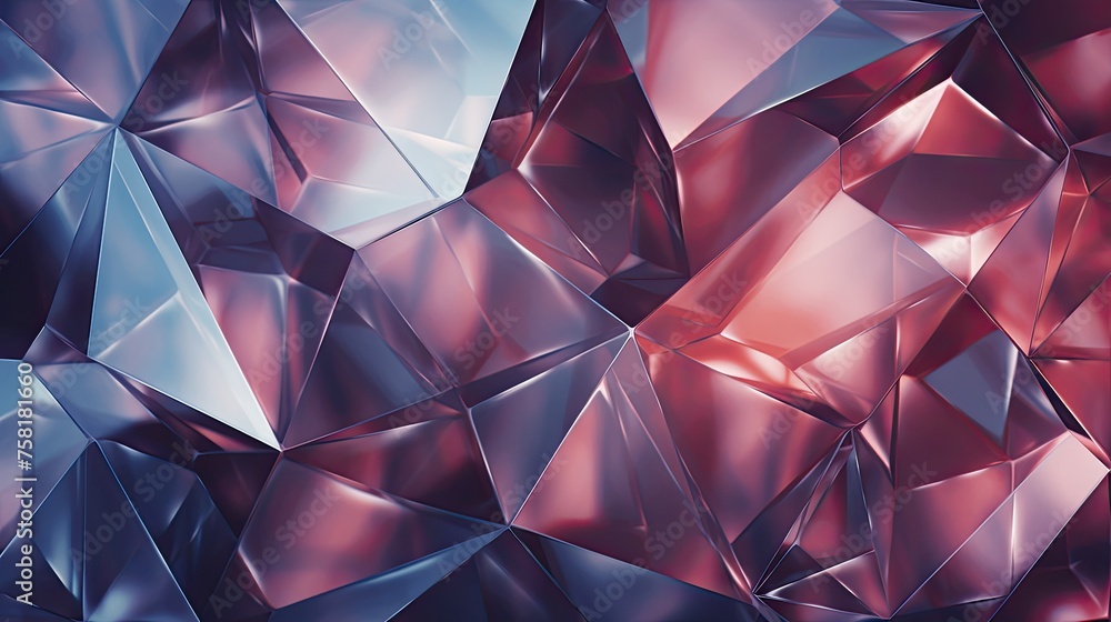 Poster crystal style geometric background using geometric shapes and reflections