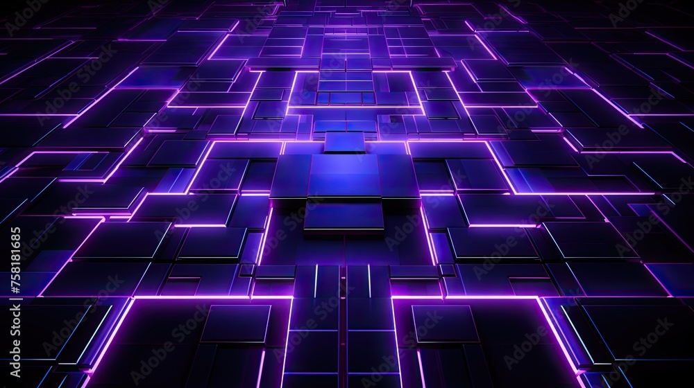 Poster geometric background in cybersport style using geometric elements and glow effects