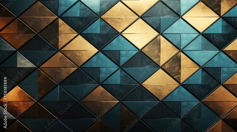 Poster geometric background with diamond grid patterns