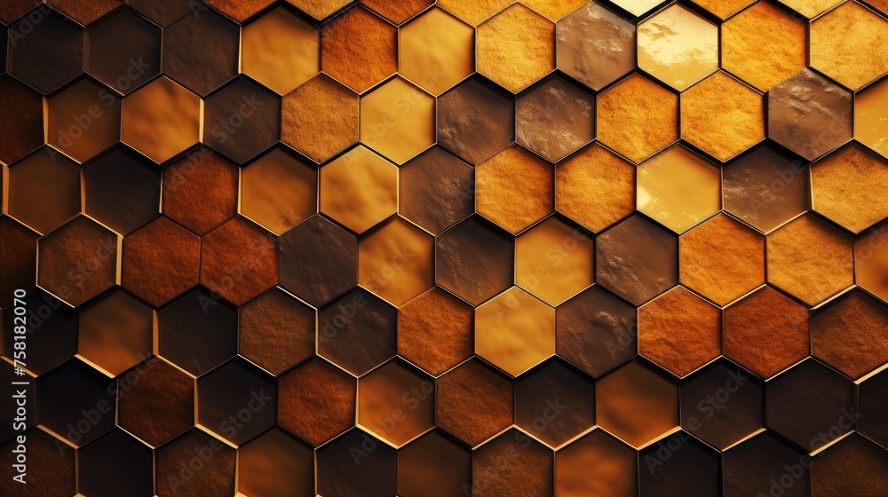 Aufkleber geometric background with honeycomb patterns