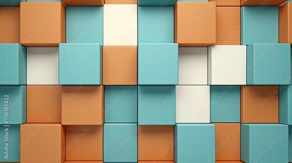 Poster geometric background with square grid patterns
