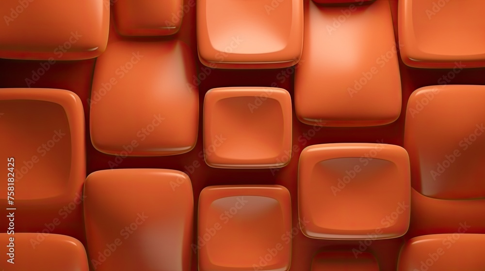 Poster geometric background with rounded square shapes