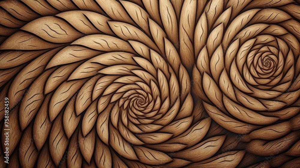 Poster geometric background with spiral patterns
