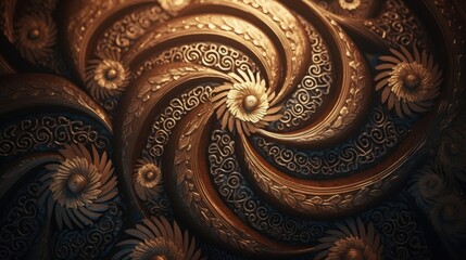 Geometric background with spiral patterns