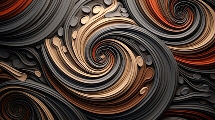 Geometric background with spiral patterns - obrazy, fototapety, plakaty
