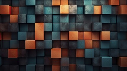 Geometric background with square shaped elements
