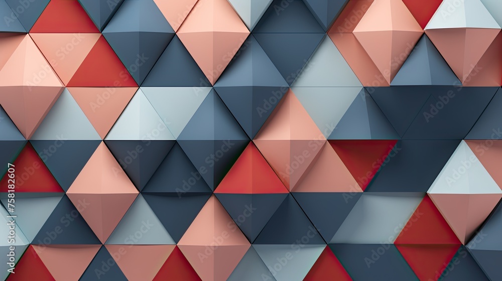 Poster geometric background with triangle shaped elements