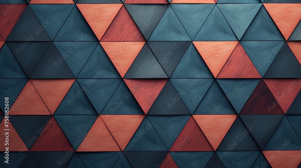 Poster geometric background with triangle shaped elements