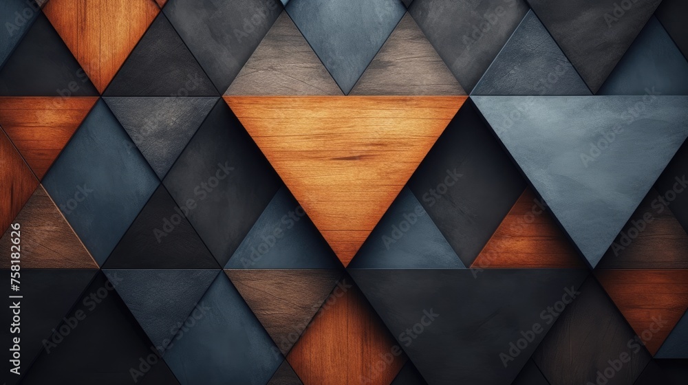 Poster geometric background with triangle shaped elements