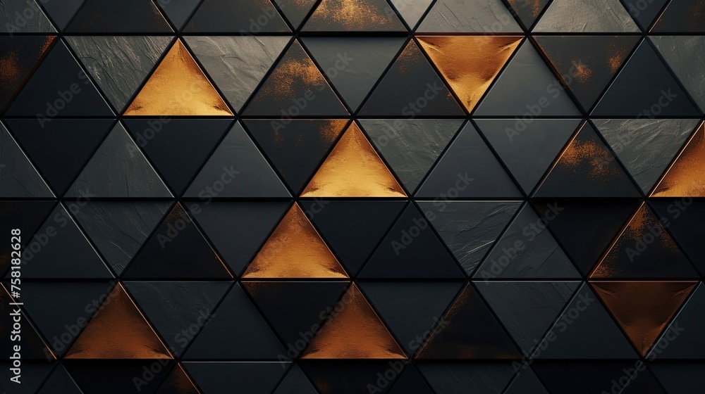 Poster geometric background with triangle shaped elements