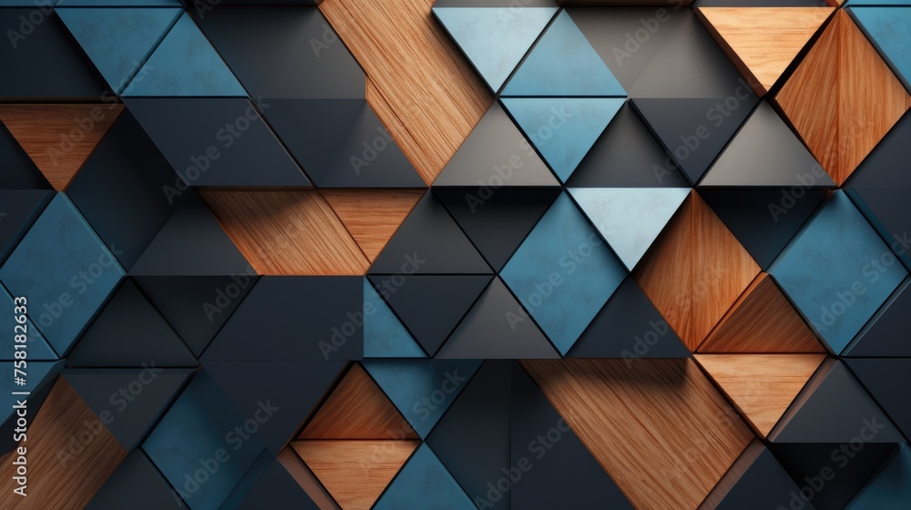 Poster geometric background with triangle shaped elements