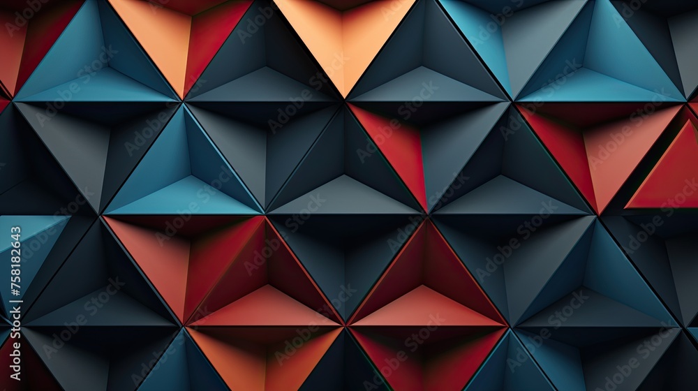 Poster geometric background with triangle shaped elements