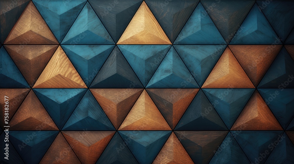Poster geometric background with triangle shaped elements