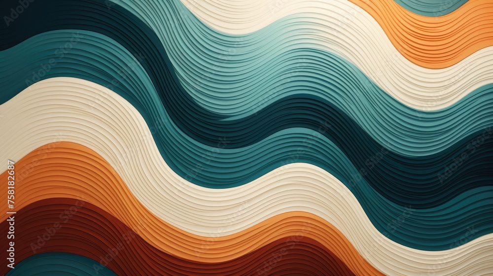 Aufkleber geometric background with wave patterns