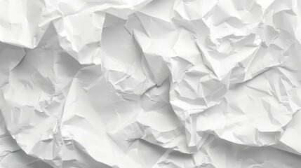 Obraz premium Versatile white crumpled paper texture ideal for various background applications