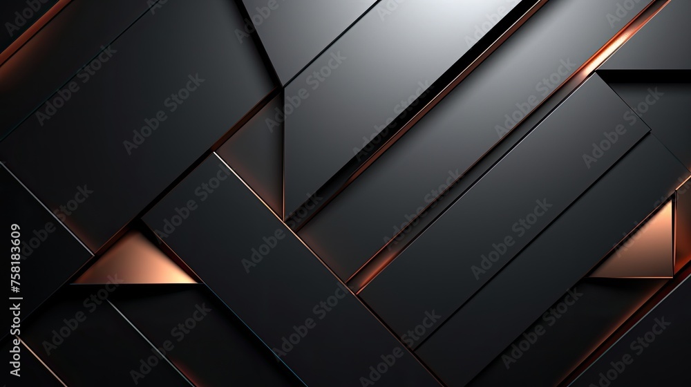 Poster techno style geometric background with metallic colors and smooth surfaces