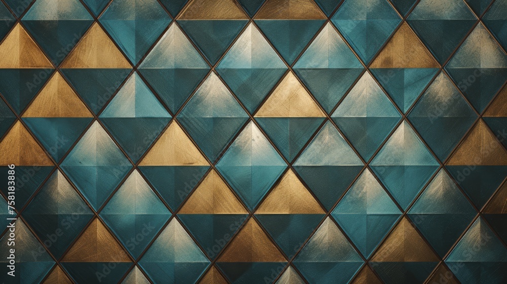 Aufkleber geometric background with diamond grid patterns