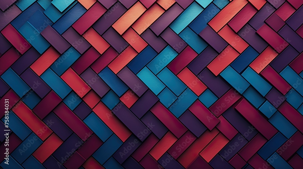 Poster geometric background with herringbone patterns