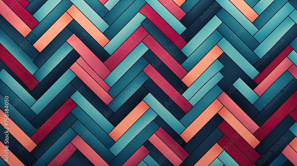 Poster geometric background with herringbone patterns