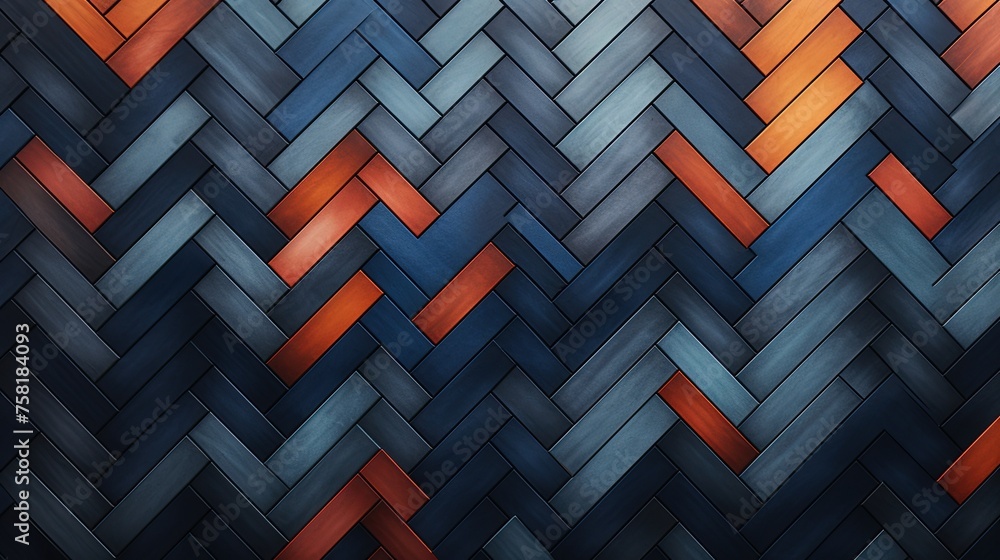 Poster geometric background with herringbone patterns