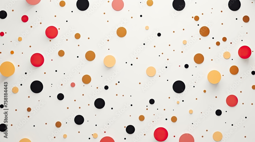 Poster geometric background with polka dot patterns