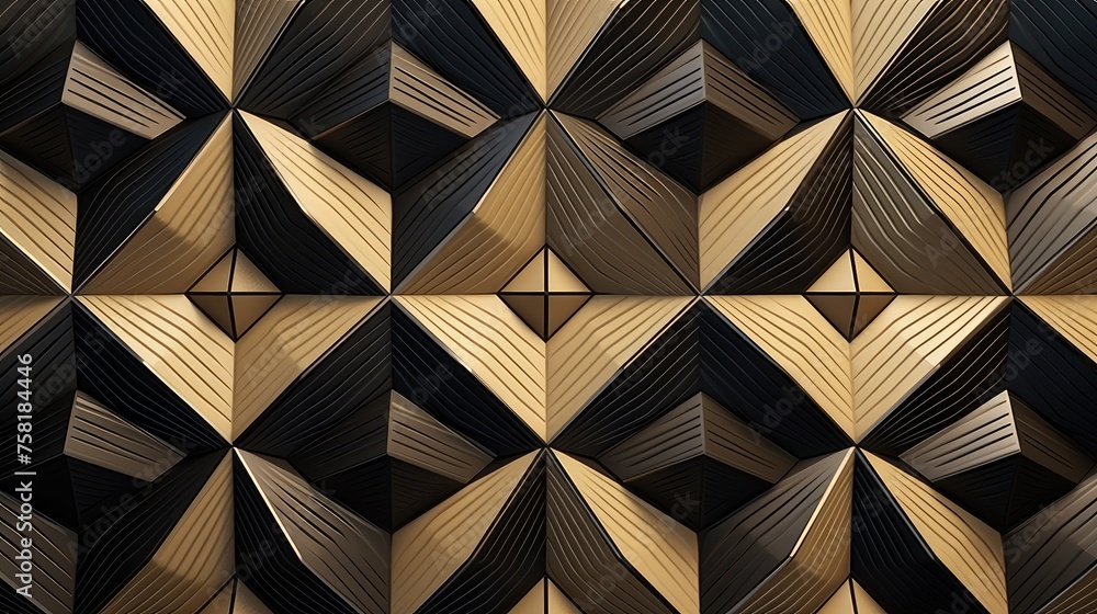 Poster geometric background with pentagon patterns