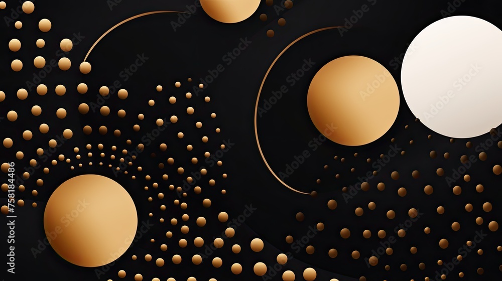 Aufkleber geometric background with polka dot patterns