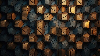 Geometric background with pentagon patterns