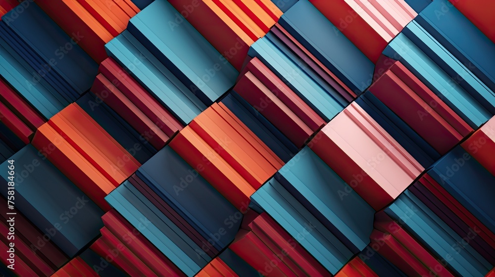 Poster geometric background with striped patterns