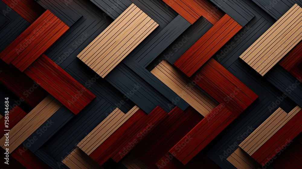 Poster geometric background with striped patterns